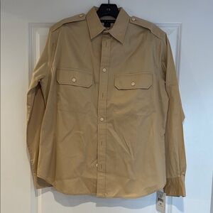 Ralph Lauren Black Label Tan Button-Up Shirt